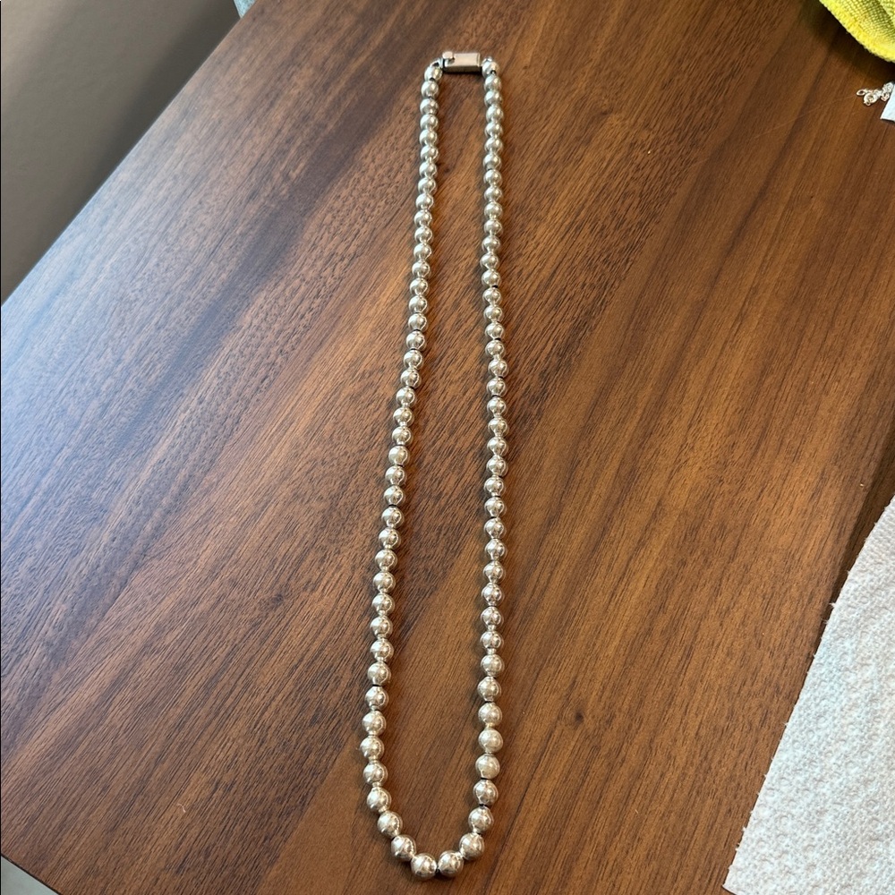 Sterling Silver Beaded Necklace